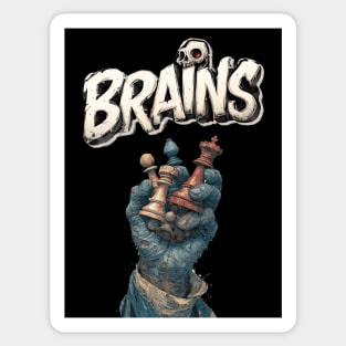 Zombie Wants to Play Chess - Halloween Special for Chess Lovers Sticker